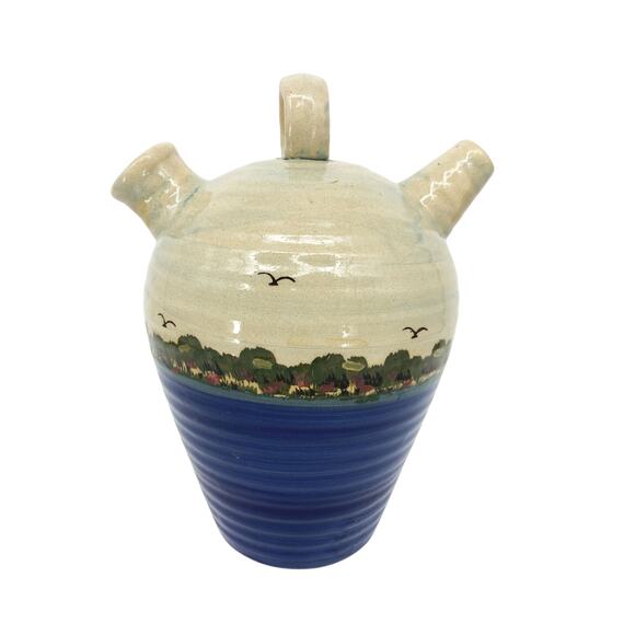 1980s WCL Stoneware Pottery Lighthouse Jug Pitcher - Picture 3 of 10